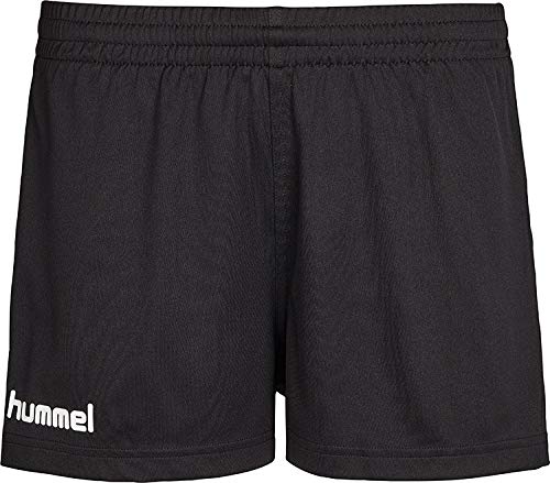 Hummel - Pantalones Cortos para Mujer, Transpirables, Color Negro, Talla S