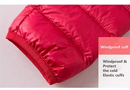 HuntDream Chaqueta de plumón de Viaje Abrigo Corto con Capucha y Peso Ligero