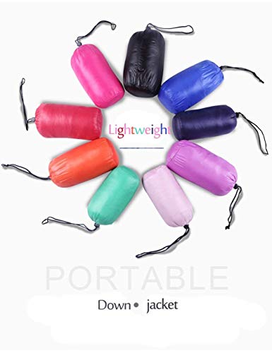 HuntDream Chaqueta de plumón de Viaje Abrigo Corto con Capucha y Peso Ligero