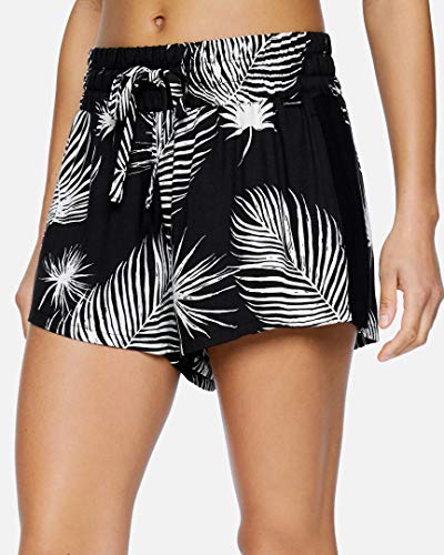 Hurley W Printed Beach Short Shorts, Mujer, Black Palm, M