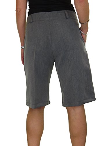 ICE (1492-9 Ajustado Bermuda Gris Caqui Mujeres Elegantes y Casuales (36)