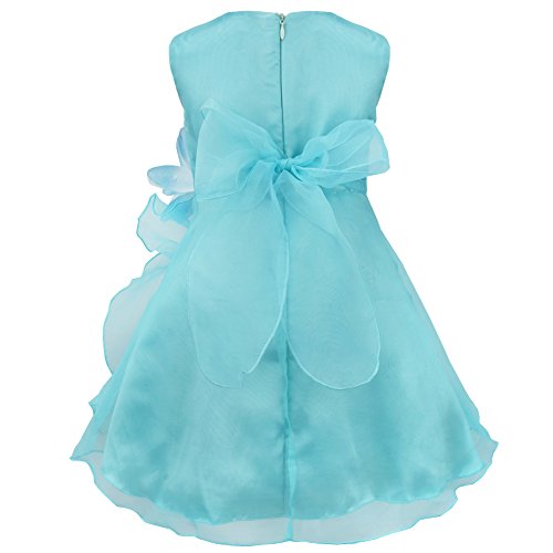 IEFIEL Vestido Largo de Fiesta Boda para Bebé Niñas Vestido Elegante de Dama de Honor Vestido Princesa Tutú Lentejuelas de Cumpleaños Azul 3 años