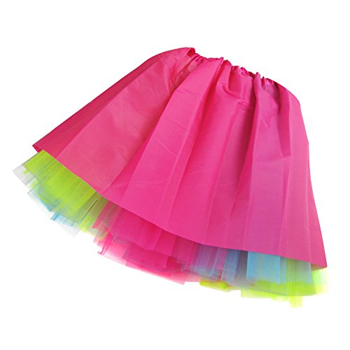 iMixCity Mujer Tutu Falda Tul Short Ballet 3 Capas Danza Ballet Tutu Pettiskirt Traje de Carnaval (Talla única, Negro)