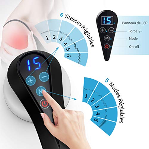 Inalámbrico Masajeador Anticelulítico Eléctrico-4 cabezas reemplazadas aliviar el dolor muscular levanta el cuerpo Celulitis Massage electrico Recargable