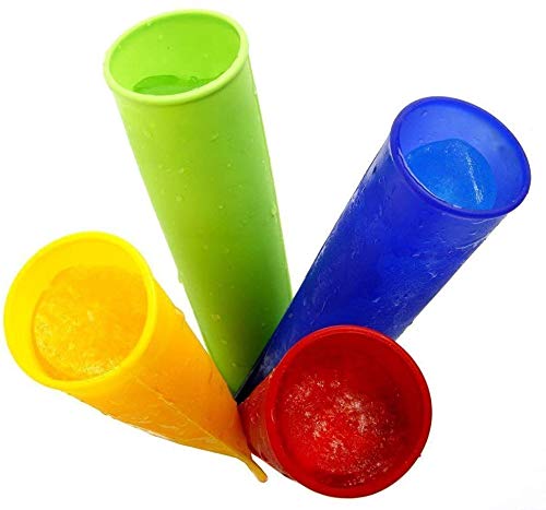 iNeibo Juego de moldes para Helados, Polos de Hielo, de Silicona, sin BPA (10 colores) (6 Multicolor) (Juego de 10)