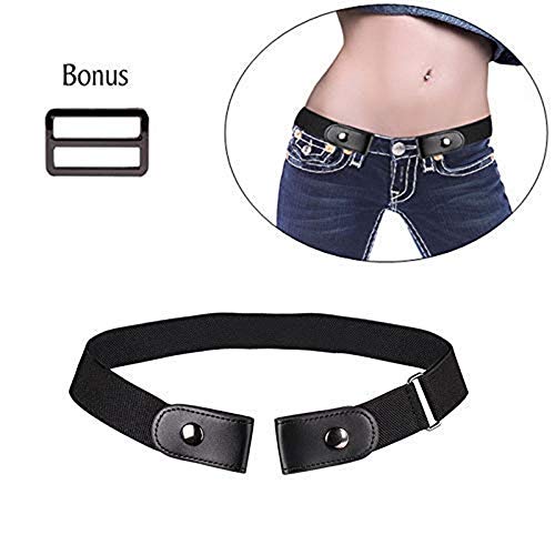 Integrity.1 Cinturón elástico sin Hebillas para Mujer,cómodo cinturón elástico Invisible para Pantalones Vaqueros,Cinturón Elástico Sin Hebilla para Hombre para Mujer, (Negro) …