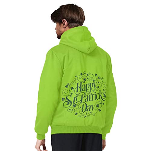 IOVEQG Happy St Patrick's Day - Sudaderas deportivas con cremallera completa y ajuste clásico para hijo