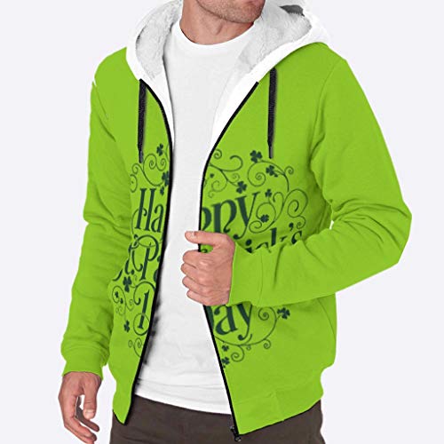 IOVEQG Happy St Patrick's Day - Sudaderas deportivas con cremallera completa y ajuste clásico para hijo