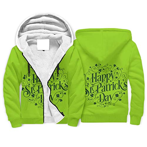 IOVEQG Happy St Patrick's Day - Sudaderas deportivas con cremallera completa y ajuste clásico para hijo
