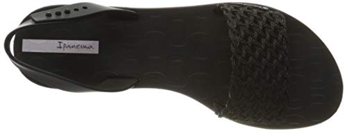 Ipanema Breezy Sandal Fem, Sandalias de Talón Abierto Mujer, Multicolor (Black/Black 8023.0), 35/36 EU