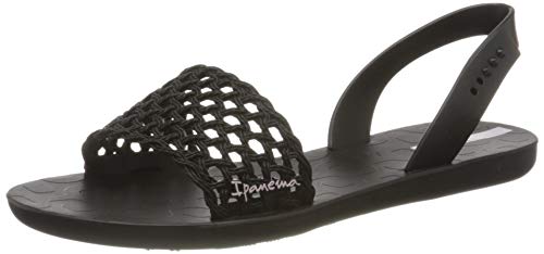 Ipanema Breezy Sandal Fem, Sandalias de Talón Abierto Mujer, Multicolor (Black/Black 8023.0), 35/36 EU