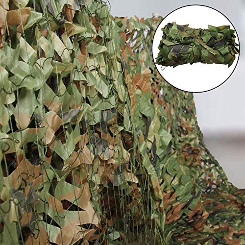 Iraza Red de Camuflaje,Cubierta Camouflage Net Red de Caza Mallas de Protección Ejército Combate Militar Táctico al Aire Libre Sombra Proteger del Viento (Camo Verde, 3x5M)