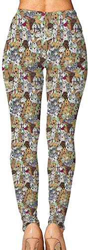 Irener Leggings de Entrenamiento Deportivo con pantalón de Yoga Impossible Love Fire and Water High Waist Tummy Control Womens Yoga Workout Pantsn