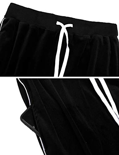 Irevial Conjunto de Chándal para Mujer de algodón,Cómodo Terciopelo Trajes de Manga Larga Chaquetas Deportivas con Cremallera Completa y Pantalones de Cintura Alta, Pijamas Set