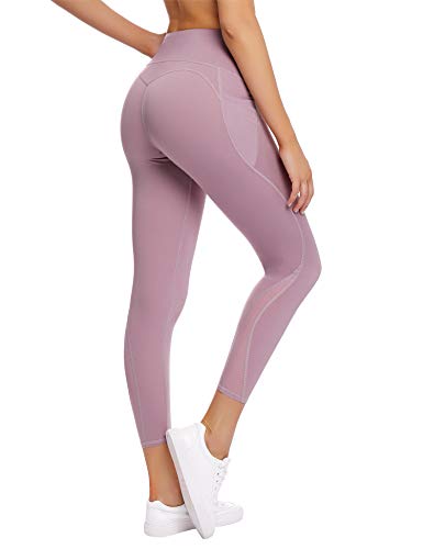 Irevial Leggings Mallas Deporte Mujer Push up,Alta Cintura Elásticos Pantalones con Bolsillos y Control de Barriga, pantalón chándal para Jogger,Yoga,Running,Fitness