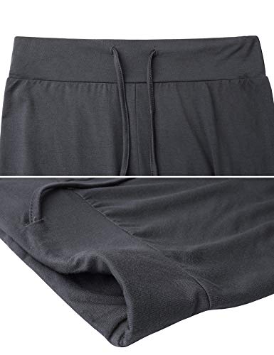 Irevial Pantalones de Yoga para Mujer Modal,100% Algodon,Alta Cintura Elásticos pantalón de Campana con cordón, Casuales Chandal Deportivo para Pilates Jogger Fitness