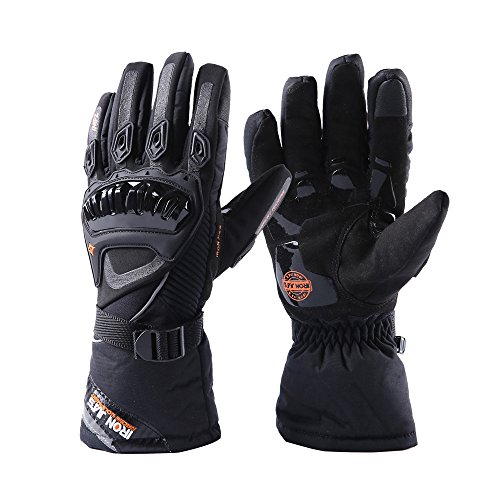 IRON JIA'S Guantes de motos Invierno cálido impermeable guantes de protección a prueba de viento Guantes Luvas modelos de actualización (puede pantalla táctil)