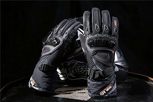 IRON JIA'S Guantes de motos Invierno cálido impermeable guantes de protección a prueba de viento Guantes Luvas modelos de actualización (puede pantalla táctil)