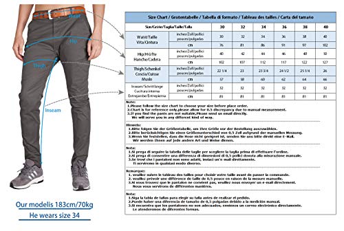 ITALYMORN Frente Plana Chinos Casual Pant Caqui Delgado Pantalones Stretch para Hombres 30W x 32L Caqui Oscuro