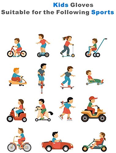 iwish Guantes de ciclismo para niños y niñas, accesorios para niños de 2 a 10 años, para remolque, para niños, pantalones cortos acolchados para mujer (YAY-S)