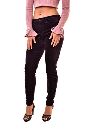 J Brand Jeans de terciopelo para mujer 815T635 Super Skinny Purple
