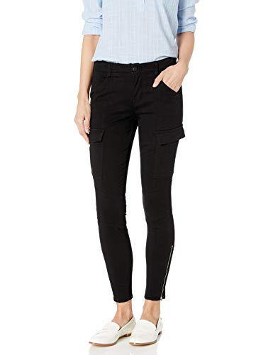 J Brand Jeans Women's Houlihan Mid Rise Cargo Jeans, Black, 24