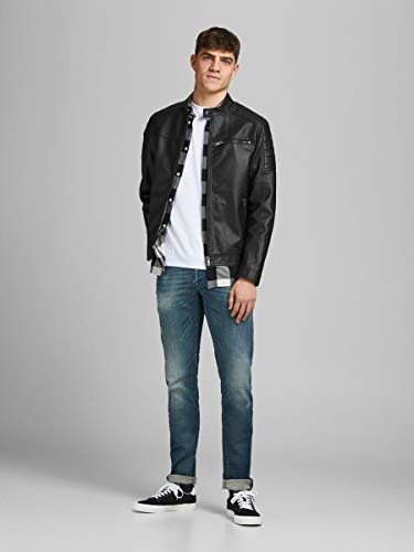 Jack & Jones Jcorocky Jacket Noos Chaqueta, Negro (Black Pattern: PU), X-Large para Hombre