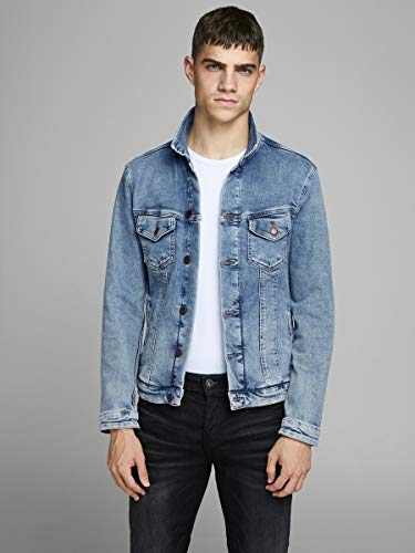 Jack & Jones Jjialvin Jjjacket Sa 002 Noos Chaqueta de jean, Azul (Denim), S para Hombre