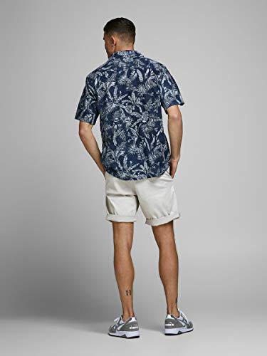 Jack & Jones JJIBOWIE JJSHORTS Solid SA STS Pantalones Cortos, Drizzle, L para Hombre