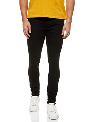 Jack & Jones Jjiliam Jjoriginal Am 816 Noos Vaqueros Skinny, Negro (Black Denim Black Denim), 32W / 32L para Hombre