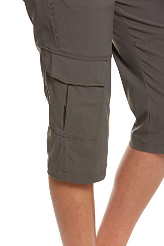 Jeff Green Pantalones elásticos para mujer, de secado rápido, ligeros, funcionales, para exteriores, color gris, talla para mujer: 46