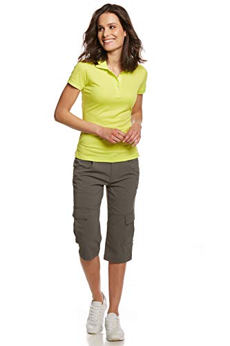 Jeff Green Pantalones elásticos para mujer, de secado rápido, ligeros, funcionales, para exteriores, color gris, talla para mujer: 46