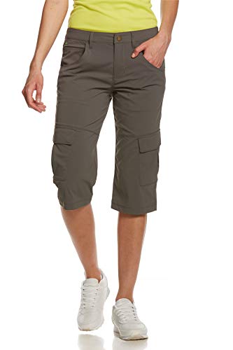 Jeff Green Pantalones elásticos para mujer, de secado rápido, ligeros, funcionales, para exteriores, color gris, talla para mujer: 46