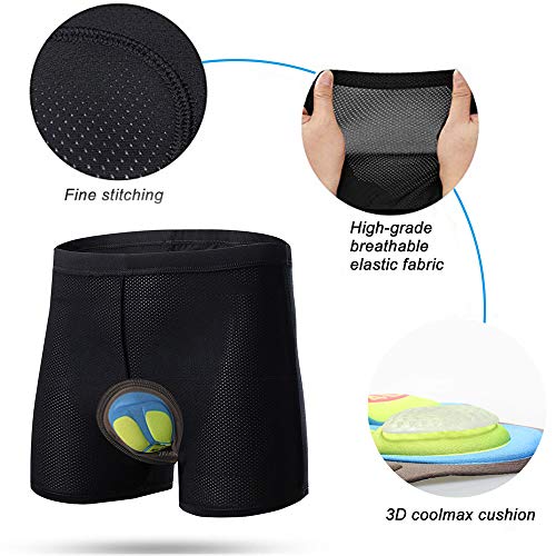 JEPOZRA Ciclismo Pantalones Cortos de Bicicleta 4D Gel de sílice Acolchado Ciclismo Calzoncillos Ropa Interior de Bicicleta MTB Bicicleta Pantalones Cortos(4D, XXL)… (XXL, Verde)