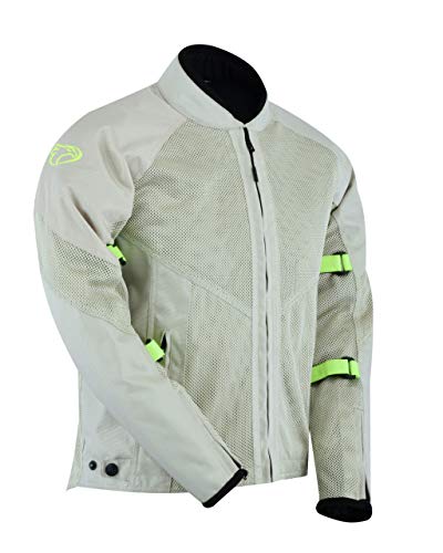 JET Chaqueta Moto Hombre Verano con Armadura Malla Air Flow Neyo (M (EU 48-50), Plata)