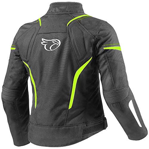 JET Chaqueta Moto Mujer Textil Impermeable con Armadura (3XL (ES 46-48), Fluro)