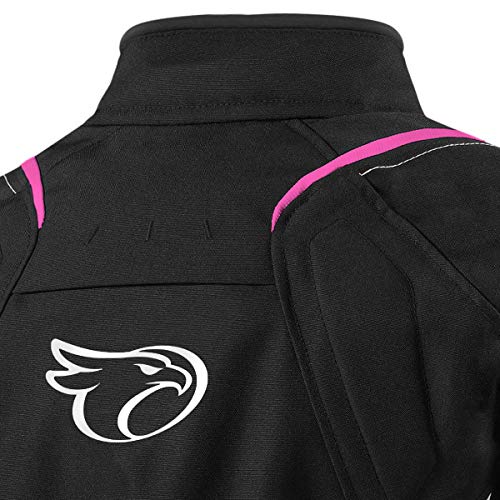 JET Chaqueta Moto Mujer Textil Impermeable con Armadura (Rosa, 4XL (ES 48-50))
