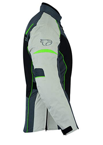 JET Chaqueta Moto Mujer Textil Impermeable con Protecciones ROCHELLE (XS (ES 34), Fluro)