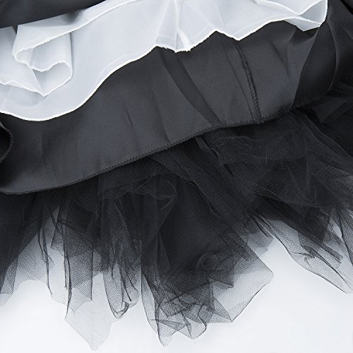 Joeyer Mujer Faldas de Tulle Adultos Mini Falda de Ballet Skirt Princesas Tutú de Tul para Baile Disfraces Fotografía Fiesta Despedida (Black)