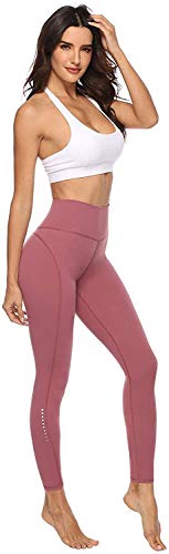 JOYSPELS leggings mujer, pantalones deportivos leggins deportivos largos para mujer Pantalones de yoga leggins deportivos, escalada rosa, S = DE36