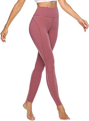 JOYSPELS leggings mujer, pantalones deportivos leggins deportivos largos para mujer Pantalones de yoga leggins deportivos, escalada rosa, S = DE36