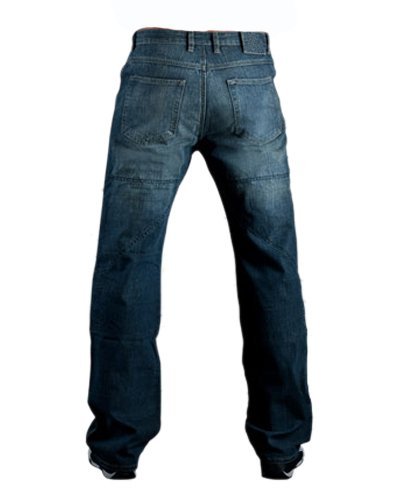 Juicy Trendz Hombre Motocicleta Pantalones Moto Pantalón Mezclilla Jeans con Protección Aramida Negro