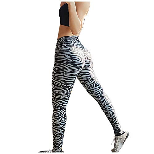 Junjie Leggins Deportivos Mujer Leopardo Cintura Alta Casuales Push Up ​Leggings para Mujer Mallas Deportivas Mujer Fitness para Reducir Vientre