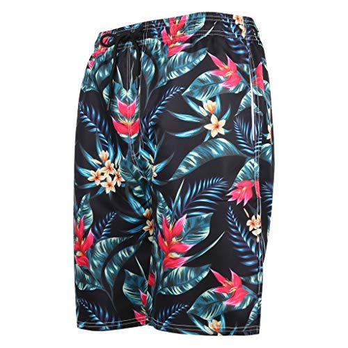 JURTEE Bañador Playa Hombre Corto Verano Tallas Grandes Moda Casuales 3D Impreso Pantalones Cortos De Playa Traje De Baño con Cordones