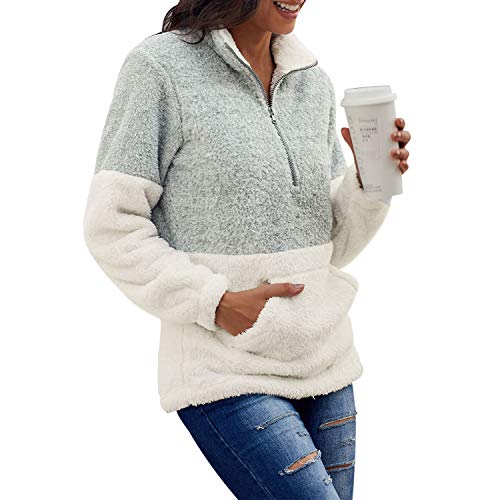 Jywmsc Mujer Sudadera Caliente y Esponjoso Tops Chaqueta Suéter Abrigo Jersey Mujer Otoño-Invierno Talla Grande Sudadera Sudadera con Capucha