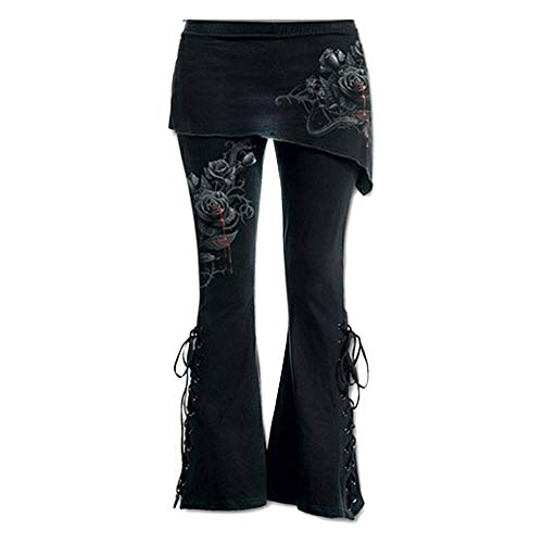 K-Youth® Vaqueros Ceñidos de Tiro Alto Mujer Elástico Vaqueros Mujer Acampanados Slim Casual Jeans Mujer Acampanados Pantalones de Mezclillade para Mujer Largos Vaqueros Anchos Mujer Tallas Grandes