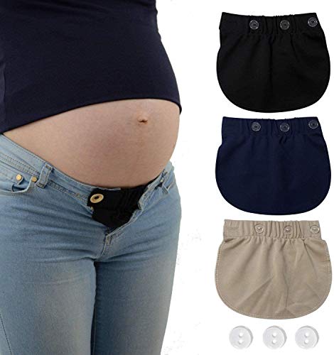 KANGYH Belly Extensor de Cintura/con botón de Metal para Jeans Hombre y Mujer Extensor de Cintura Pantalones de botón Jeans de Maternidad