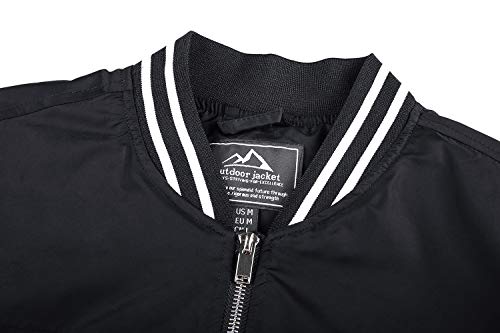 KEFITEVD - Bomber deportiva ligera para hombre, diseño inspirado en el béisbol, ideal para primavera o verano, con bolsillos