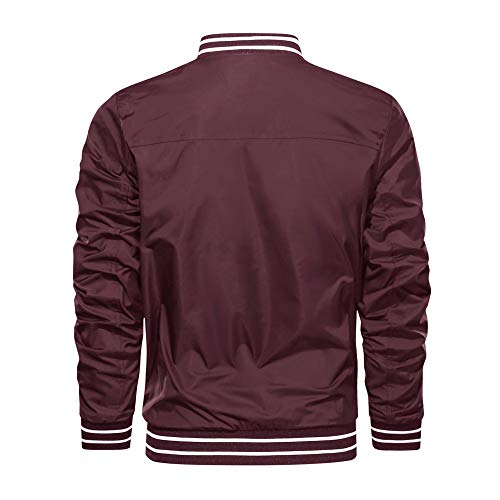 KEFITEVD - Bomber deportiva ligera para hombre, diseño inspirado en el béisbol, ideal para primavera o verano, con bolsillos