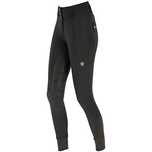 Kerbl Pantalones de equitación de Cintura Alta, Color Gris Oscuro, Talla 34